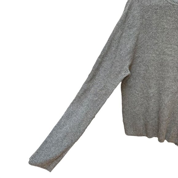 Abercrombie & Fitch Grey Wool Cotton Blend‎ Turtleneck Sweater Men's Size L - Picture 3 of 6
